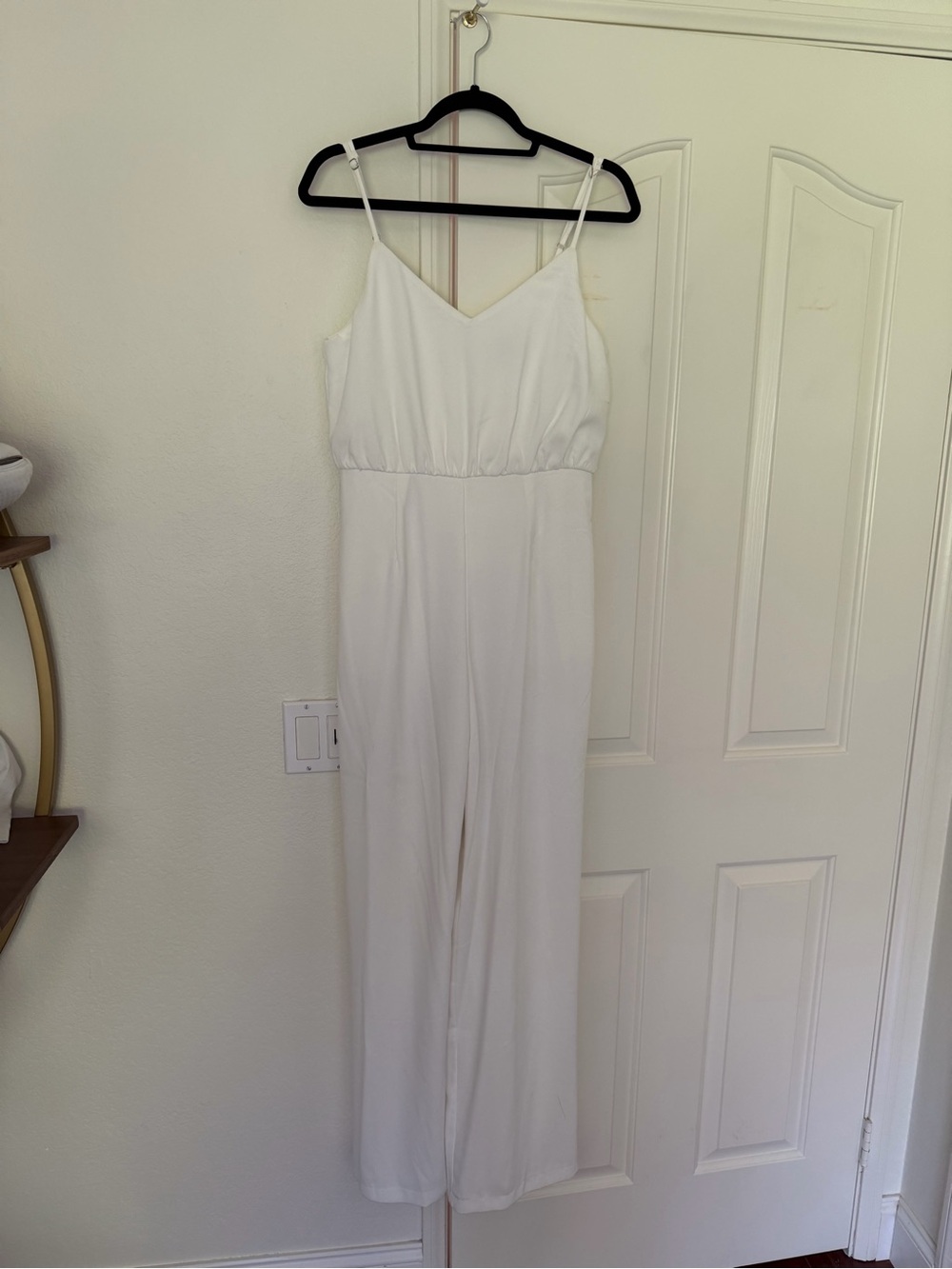 Lulu's White Spaghetti Strap Jumpsuit